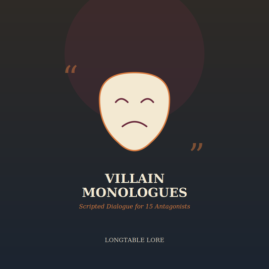Villain Monologues: Scripted Dialogue for 15 Memorable Antagonists